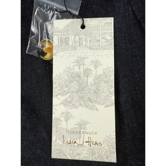 Tuckernuck x India Hicks Dark Denim Wide Leg Palladian Blue Pant  Size 6 - Picture 10 of 13